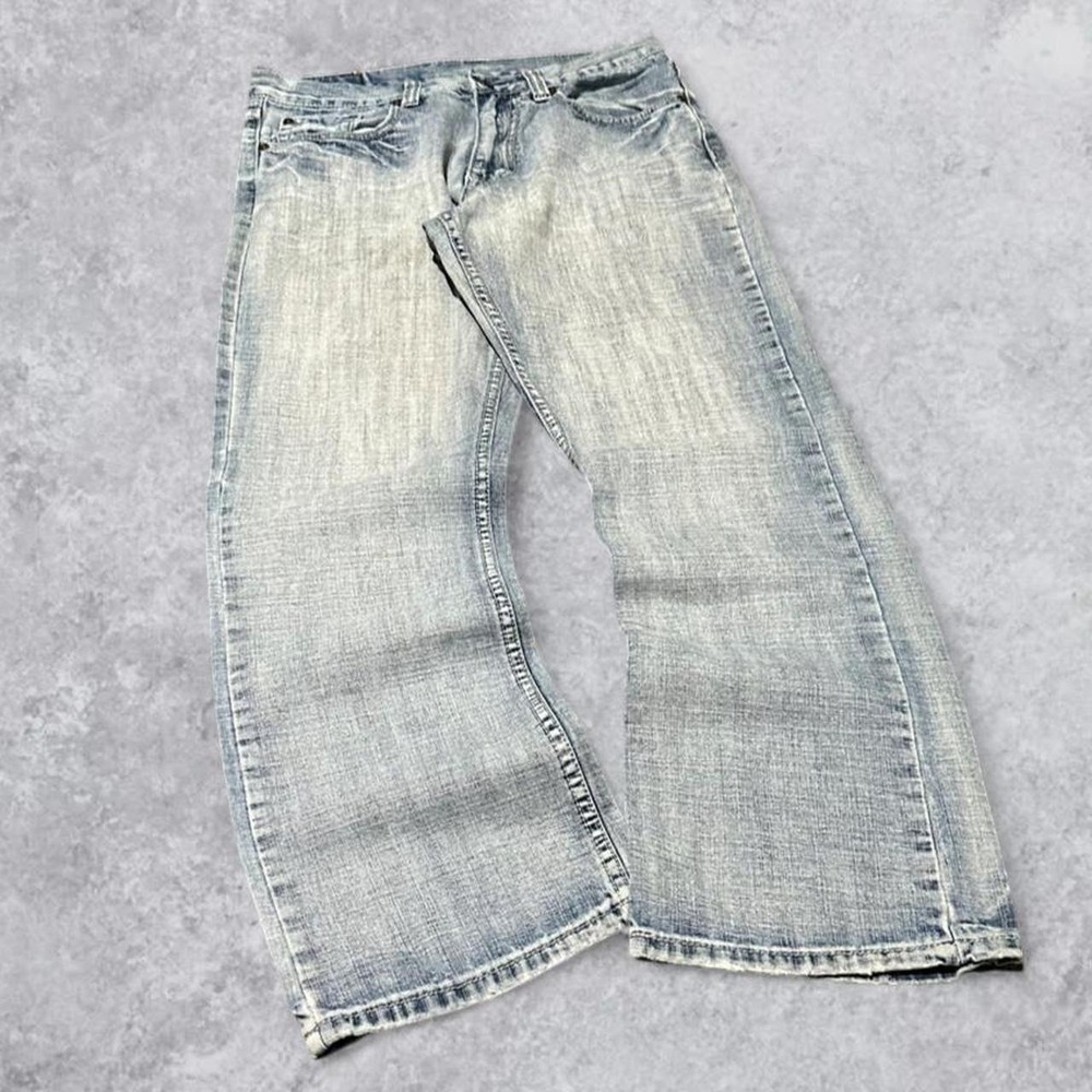 Y2K flypaper light Wash bootcut baggy jeans - tagged 30x30, fits 31x30!